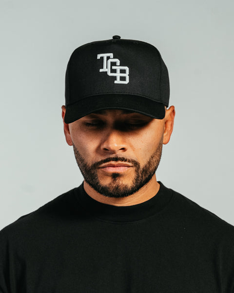 "TGB" Black | A-Frame Snap-Back Hat
