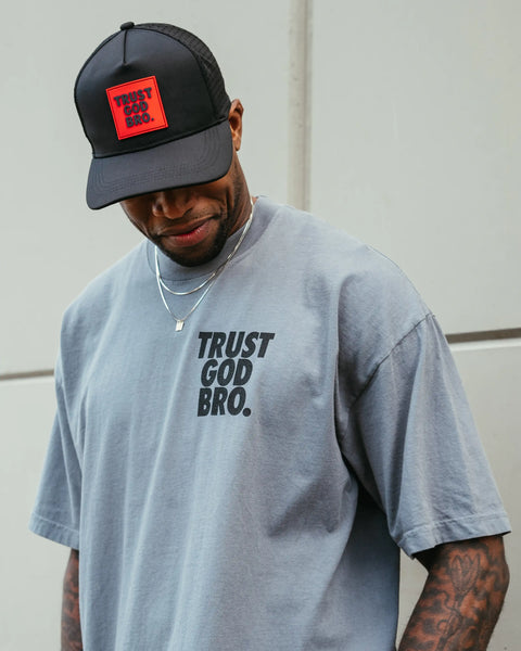 "Stacked" Heavyweight Mock Neck Tee