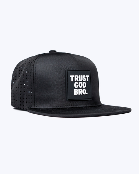 "Stacked" Black | Performance Snap-Back Hat