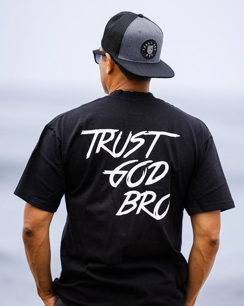 "Classic" Heavyweight Mock Neck Tee | Black