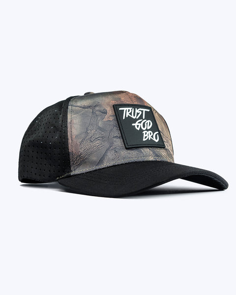 "Classic" Real Tree Camo & Black | Performance Snap-Back Hat