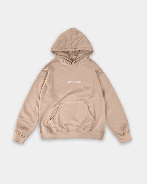 TGB Premium Puff Print Hoodie | Sand