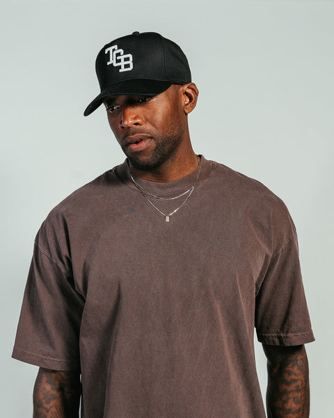 "TGB" Black | A-Frame Snap-Back Hat