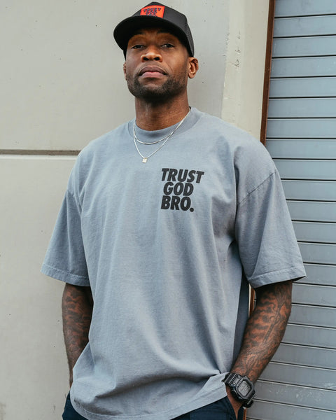 "Stacked" Heavyweight Mock Neck Tee