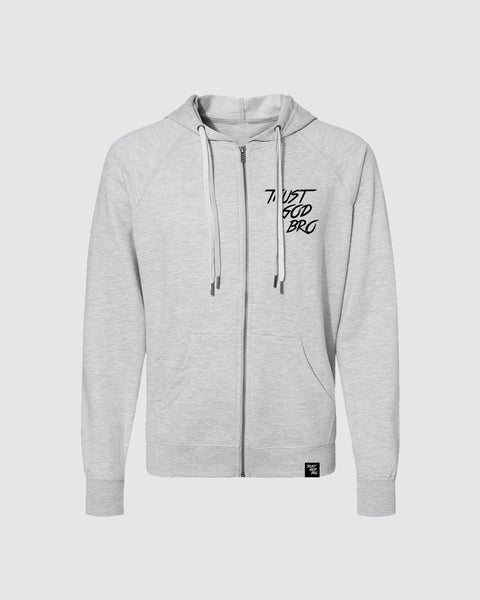 "Classic" Heather Grey | Zip Hoodie