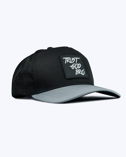 "Classic" Black & Grey | Performance Snap-Back Hat