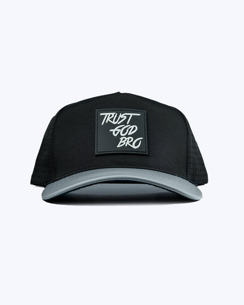"Classic" Black & Grey | Performance Snap-Back Hat