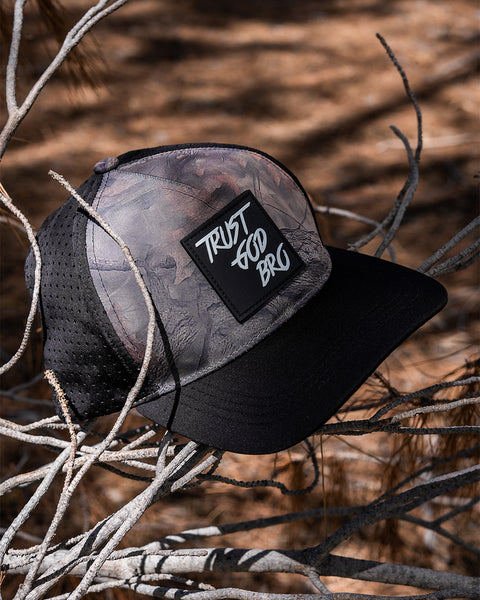 "Classic" Real Tree Camo & Black | Performance Snap-Back Hat