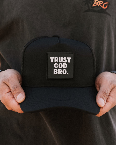 "Stacked" Black | Performance Snap-Back Hat
