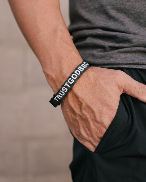 BLACK TGB ADJUSTABLE BRACELET