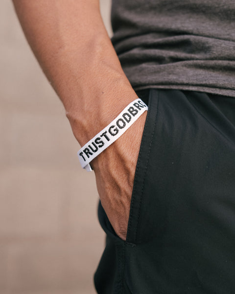 WHITE TGB ADJUSTABLE BRACELET