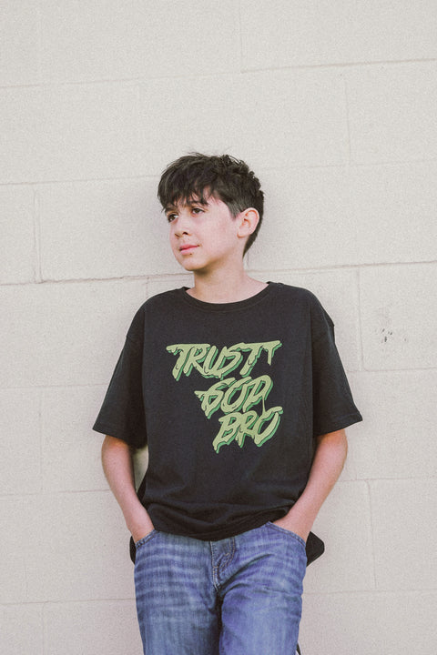 "Green Slime" Kids Tee | Vintage Black
