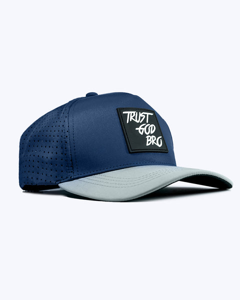 "Classic" Navy & Grey | Performance Snap-Back Hat