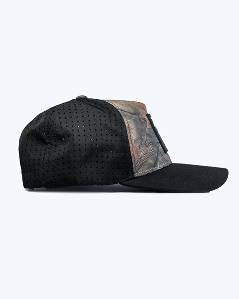 "Classic" Real Tree Camo & Black | Performance Snap-Back Hat