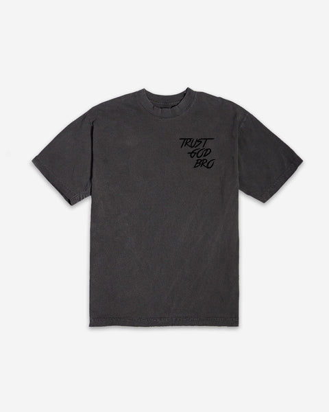 "Classic" Heavyweight Mock Neck Tee | Vintage Black