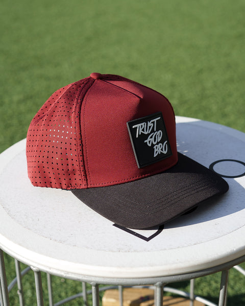 "Classic" Maroon & Black | Performance Snap-Back Hat