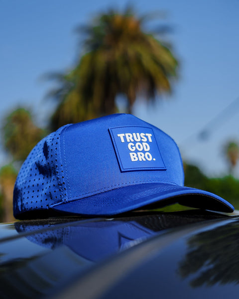 "Stacked" Royal Blue | Performance Snap-Back Hat
