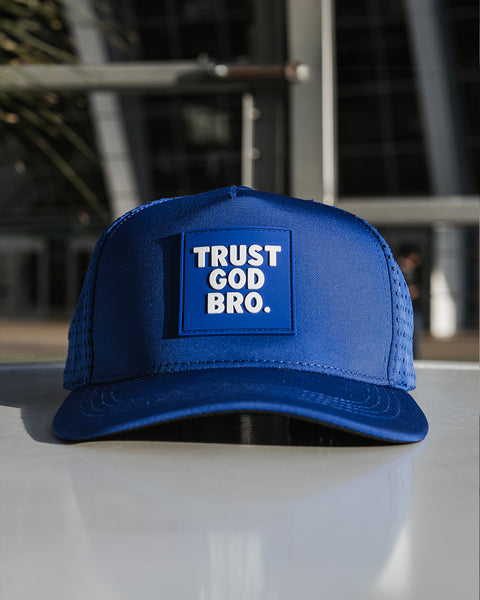 "Stacked" Royal Blue | Performance Snap-Back Hat