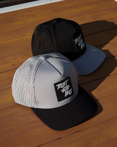 "Classic" Grey & Black | Performance Snap-Back Hat
