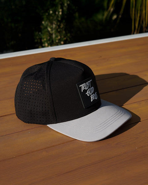 "Classic" Black & Grey | Performance Snap-Back Hat