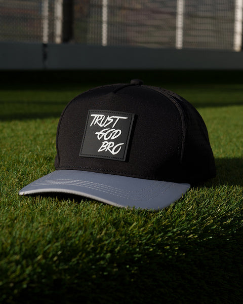 "Classic" Black & Grey | Performance Snap-Back Hat