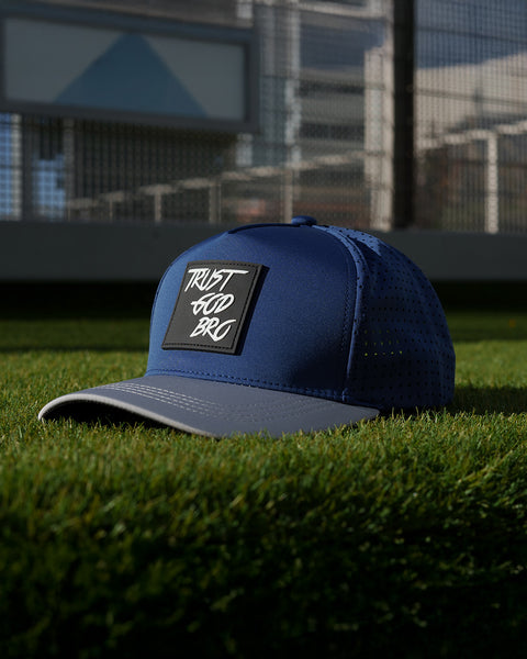 "Classic" Navy & Grey | Performance Snap-Back Hat