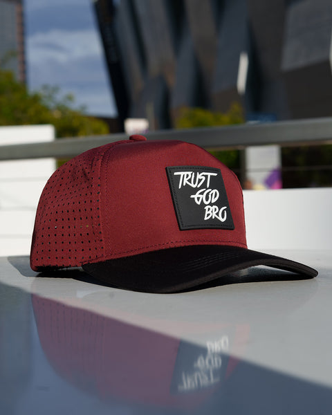 "Classic" Maroon & Black | Performance Snap-Back Hat