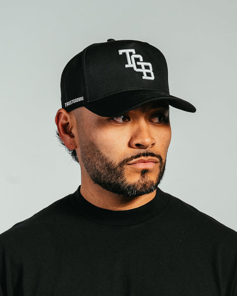 "TGB" Black | A-Frame Snap-Back Hat