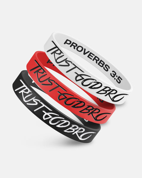 Bless Bands | "Black, Red, White" | Rubber Wristbands