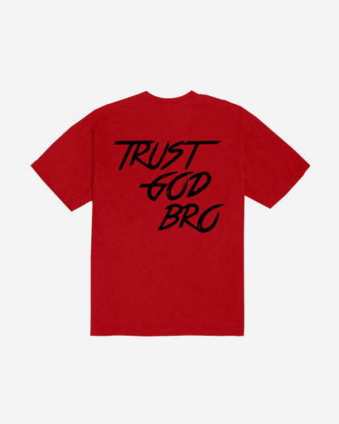 "Classic" Heavyweight Mock Neck Tee | Red