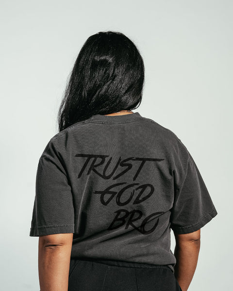 "Classic" Heavyweight Mock Neck Tee | Vintage Black
