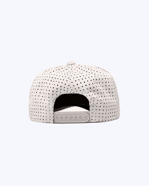 "Classic" Cream & Navy | Performance Snap-Back Hat