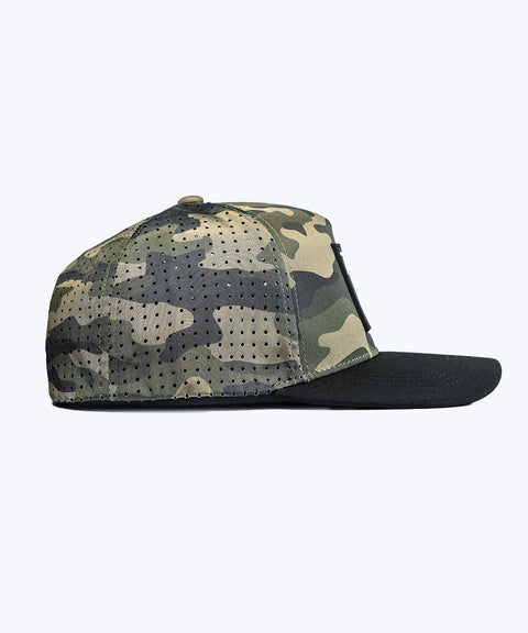 "Stacked" Military Camo | Performance Snap-Back Hat