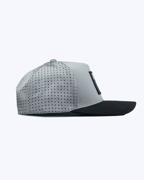 "Classic" Grey & Black | Performance Snap-Back Hat