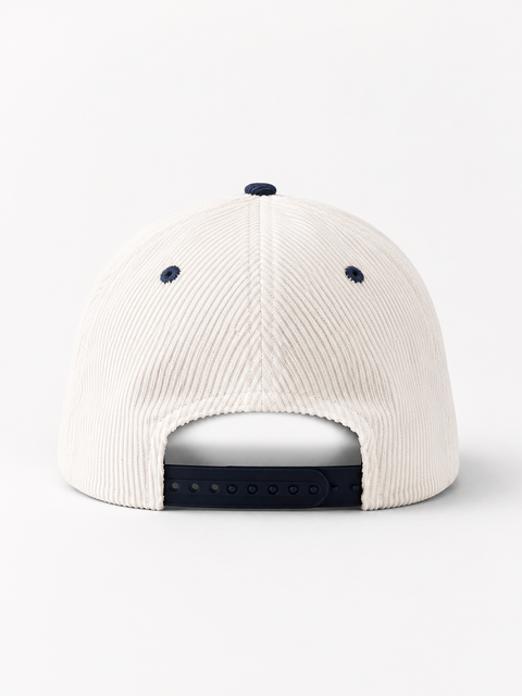 Corduroy "Classic" Cream and Black | Snap-Back Hat