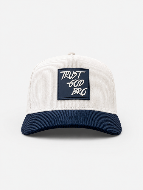 Corduroy "Classic" Cream and Black | Snap-Back Hat