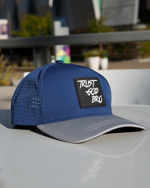 "Classic" Navy & Grey | Performance Snap-Back Hat