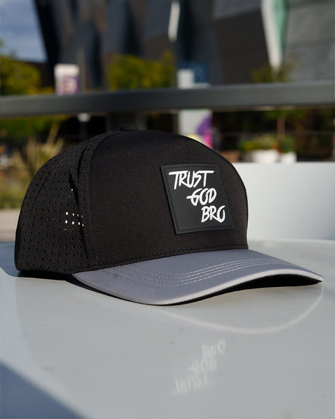 "Classic" Black & Grey | Performance Snap-Back Hat