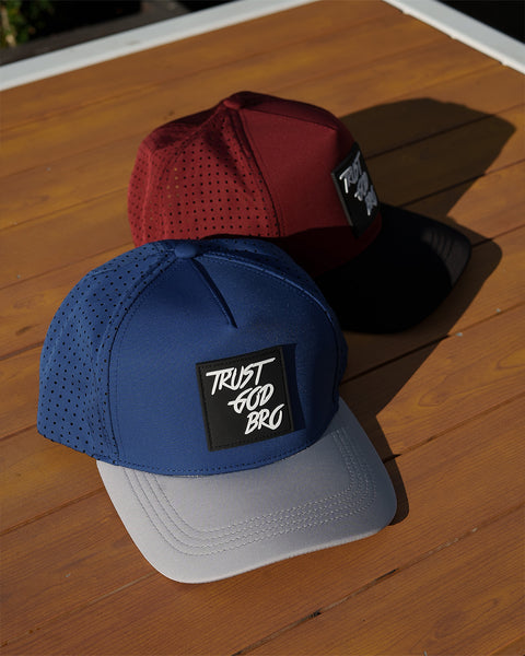 "Classic" Navy & Grey | Performance Snap-Back Hat