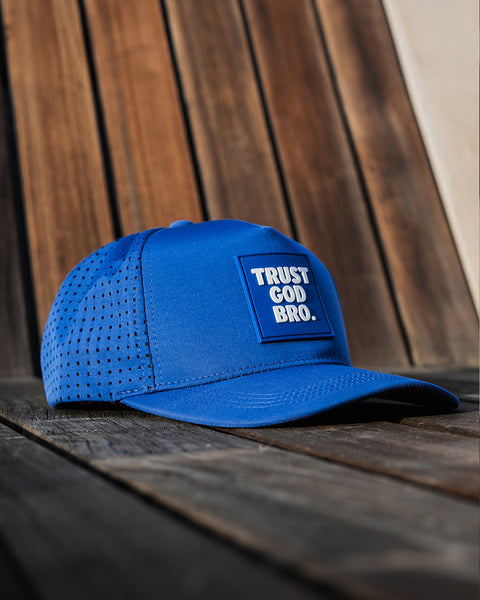 "Stacked" Royal Blue | Performance Snap-Back Hat