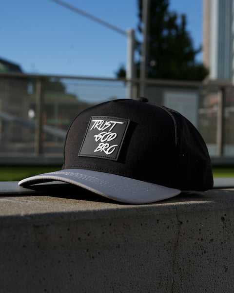 "Classic" Black & Grey | Performance Snap-Back Hat